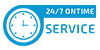 24/7 on time service icon